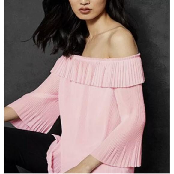 Ted Baker Tops - Ted Baker Perrey Off the Shoulder Pleated Top Size 10/L